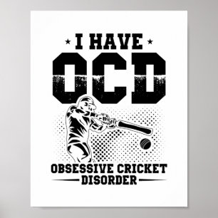 Poster Eu tenho TOC Cricket Player Gift Idea