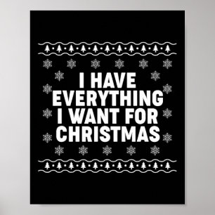 Poster Eu Tenho Tudo Que Quero Para o Natal Conjunto