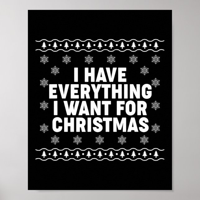 Poster Eu Tenho Tudo Que Quero Para o Natal Conjunto (Frente)