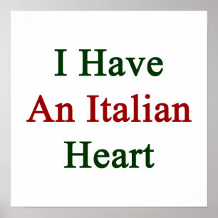 Póster Eu tenho um coração italiano