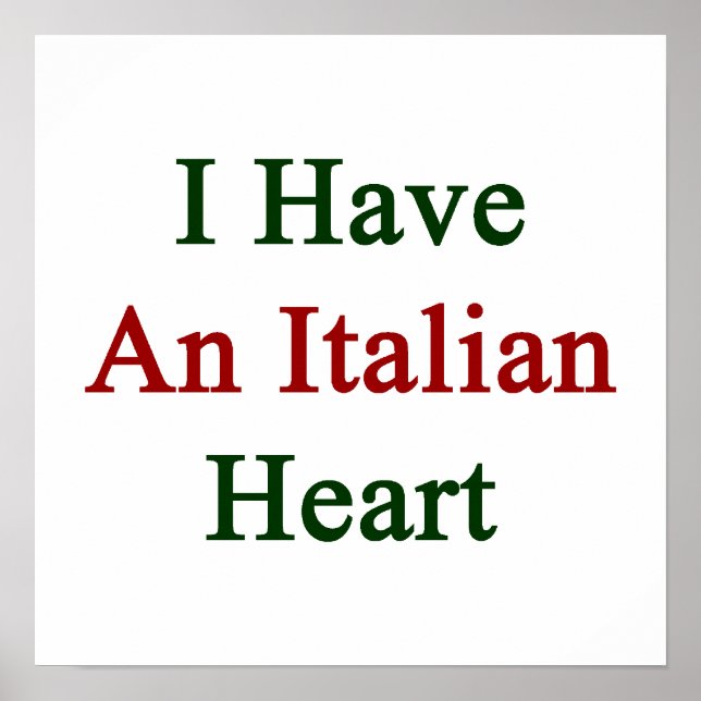 Póster Eu Tenho Um Coração Italiano (Frente)