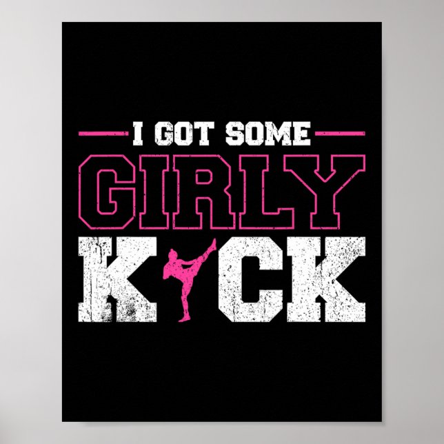 Poster Eu tenho um kickboxing feminino e Kick (Frente)