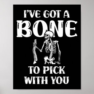 Poster Eu tenho um Osso para escolher com você Halloween