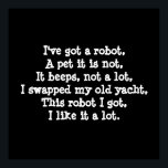 Póster Eu tenho um robô. Poesia.<br><div class="desc">Eu tenho um robô. Poema sobre pegar um robô de brinquedo.</div>