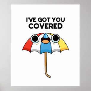 Poster Eu tenho você coberto de trocadilhos de guarda-chu