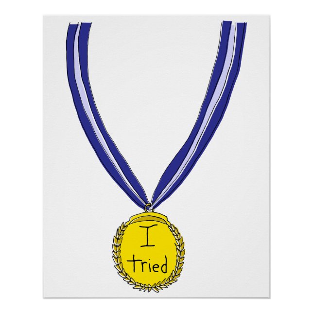 Póster Eu Tentei Medalha (Frente)