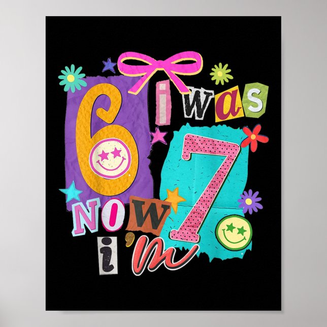 Poster Eu tinha 6 anos agora eu tenho 7 67 Seis Sete Meme (Frente)