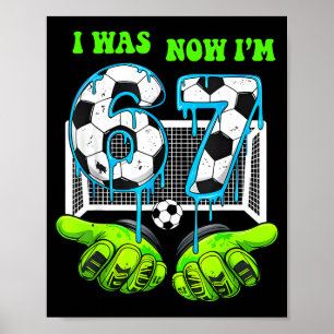 Poster Eu tinha 6 anos, agora tenho 7 anos, menino de ani