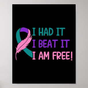 Poster Eu tive o sucesso de que eu sou o Cancer Awarene d