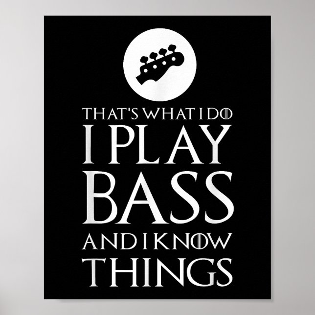 Poster Eu Toco Violão Bass Engraçado (Frente)