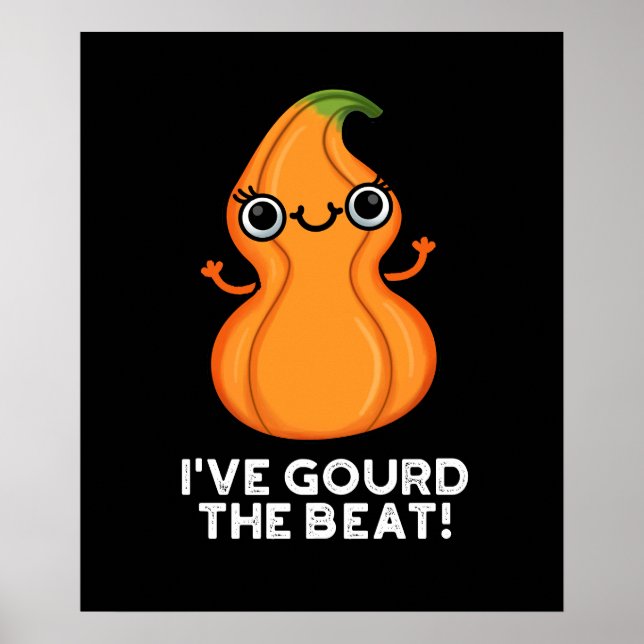 Poster Eu torci o Beat Engraçado Veggie Pun Dark BG (Frente)