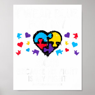 Poster Eu Uso Azul Pelo Meu Filho Luta Conscientização do