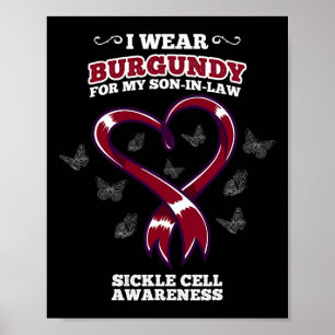 Poster Eu Uso Burgundy Pelo Meu Genro Conscientização Sob