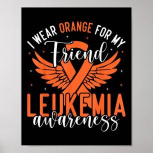 Poster Eu Uso Laranja Para A Consciencialização Da Leucem
