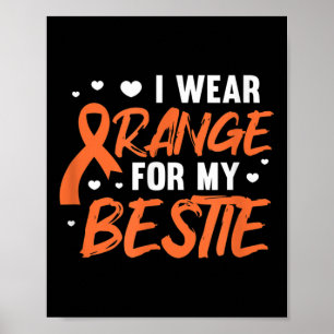 Poster Eu Uso Laranja Para a Conscientização da Leucemia