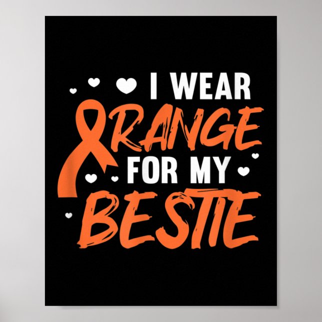 Poster Eu Uso Laranja Para a Conscientização da Leucemia  (Frente)