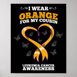Poster Eu Uso Laranja Primo Leucemia Câncer Conscientizaç