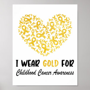 Poster Eu Uso Ouro Para Conscientização do Câncer Infanti