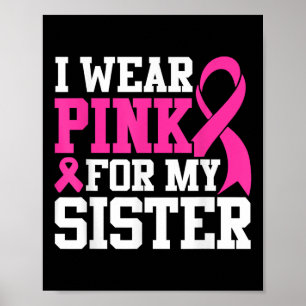 Poster Eu Uso Rosa Para a Conscientização do Câncer de Ma