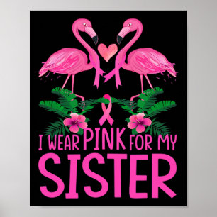 Poster Eu Uso Rosa Para a Conscientização do Câncer de Ma
