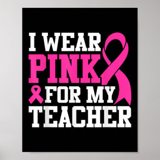 Poster Eu Uso Rosa Para a Conscientização do Câncer de Ma