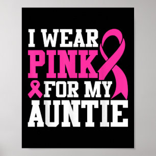 Poster Eu Uso Rosa Para a Conscientização do Câncer de Ma