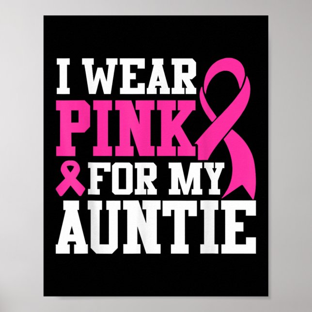 Poster Eu Uso Rosa Para a Conscientização do Câncer de Ma (Frente)