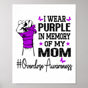 Poster Eu Uso Roxo Em Memória Da Minha Mãe Conscientizaçã