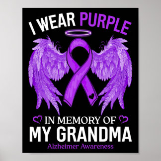 Poster Eu Uso Roxo Em Memória Da Vovó Heimerheimer Aw