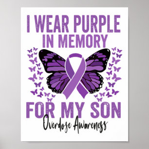 Poster Eu Uso Roxo Em Memória Do Meu Filho Conscientizaçã