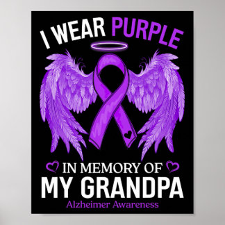 Poster Eu Uso Roxo Em Memória Do Vovô Heimerheimer Aw