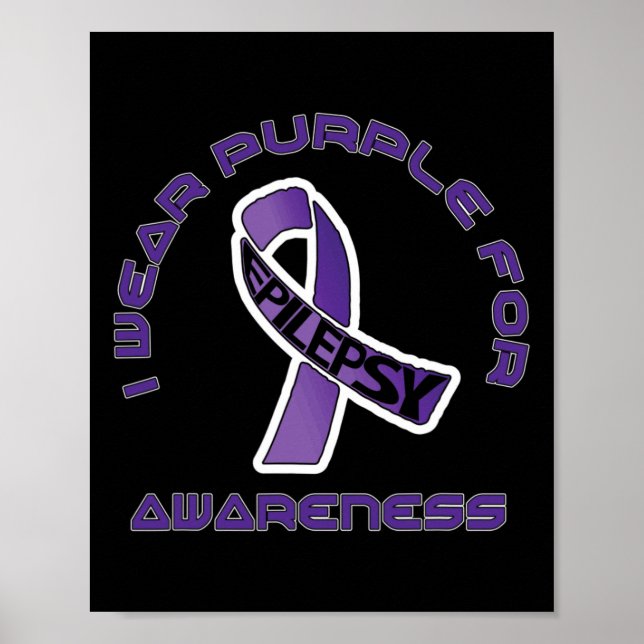 Poster Eu Uso Roxo Para Conscientização Sobre Epilepsia N (Frente)