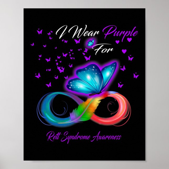 Poster Eu Uso Roxo Para Presentes de Conscientização sobr (Frente)