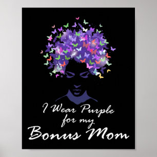 Poster Eu Uso Roxo Pelo Meu Apoio à Mãe Bônus Heimerheime