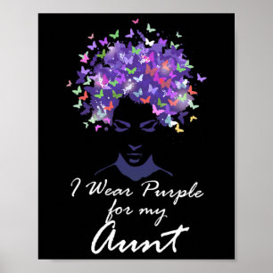 Poster Eu Uso Roxo Por Minha Tia Apoio Familiar Heimerhei