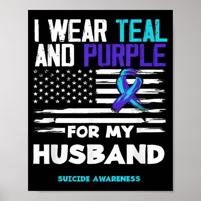 Poster Eu Uso Verde Turquesa E Roxo Para A Conscientizaçã (Frente)