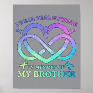 Poster Eu Uso Verde Turquesa Roxo Memória Do Meu Irmão Pr