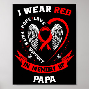 Poster Eu Uso Vermelho Em Memória Do Meu Papai Conscienti
