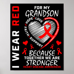 Poster Eu Uso Vermelho Para a Conscientização da Doença C