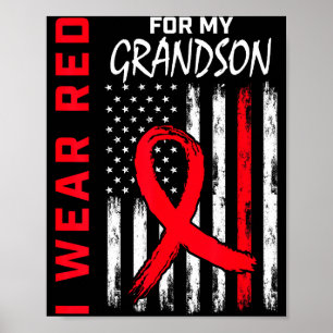 Poster Eu Uso Vermelho Para a Conscientização da Doença C