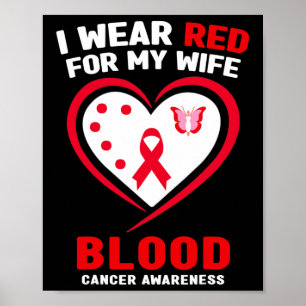 Poster Eu Uso Vermelho Para a Conscientização do Câncer d