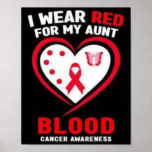Poster Eu Uso Vermelho Para a Conscientização do Câncer d