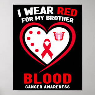 Poster Eu Uso Vermelho Para a Conscientização do Câncer d