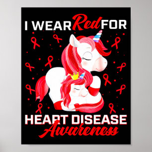 Poster Eu Uso Vermelho Para a Fita Vermelha de Conscienti