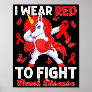 Poster Eu Uso Vermelho Para Combater a Consciência da Doe