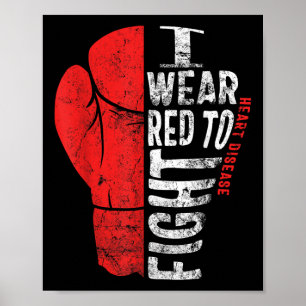 Poster Eu Uso Vermelho Para Combater a Conscientização da