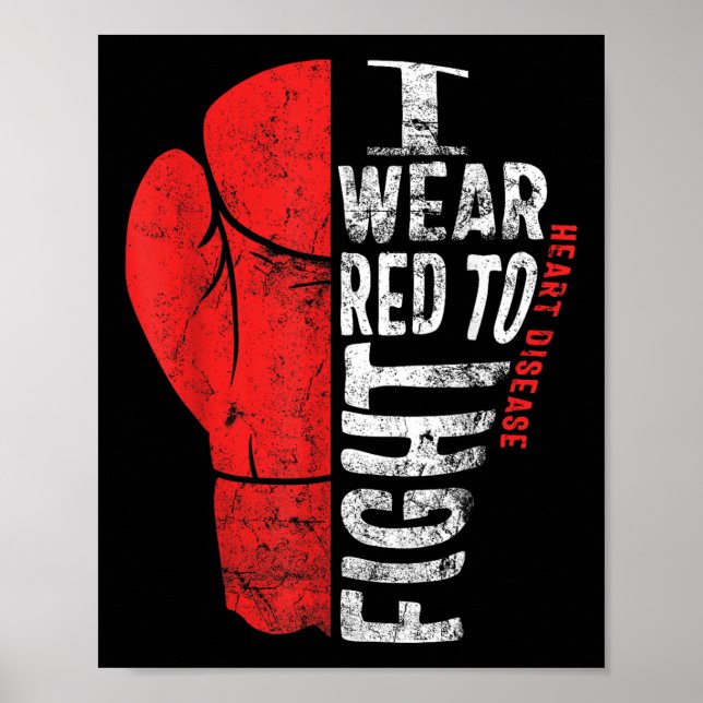 Poster Eu Uso Vermelho Para Combater a Conscientização da (Frente)
