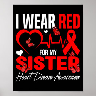 Poster Eu Uso Vermelho Para Minha Irmã Conscientização So