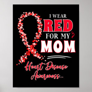 Poster Eu Uso Vermelho Para Minha Mãe Conscientização Doe