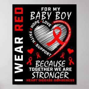 Poster Eu Uso Vermelho Para Produtos de Conscientização s